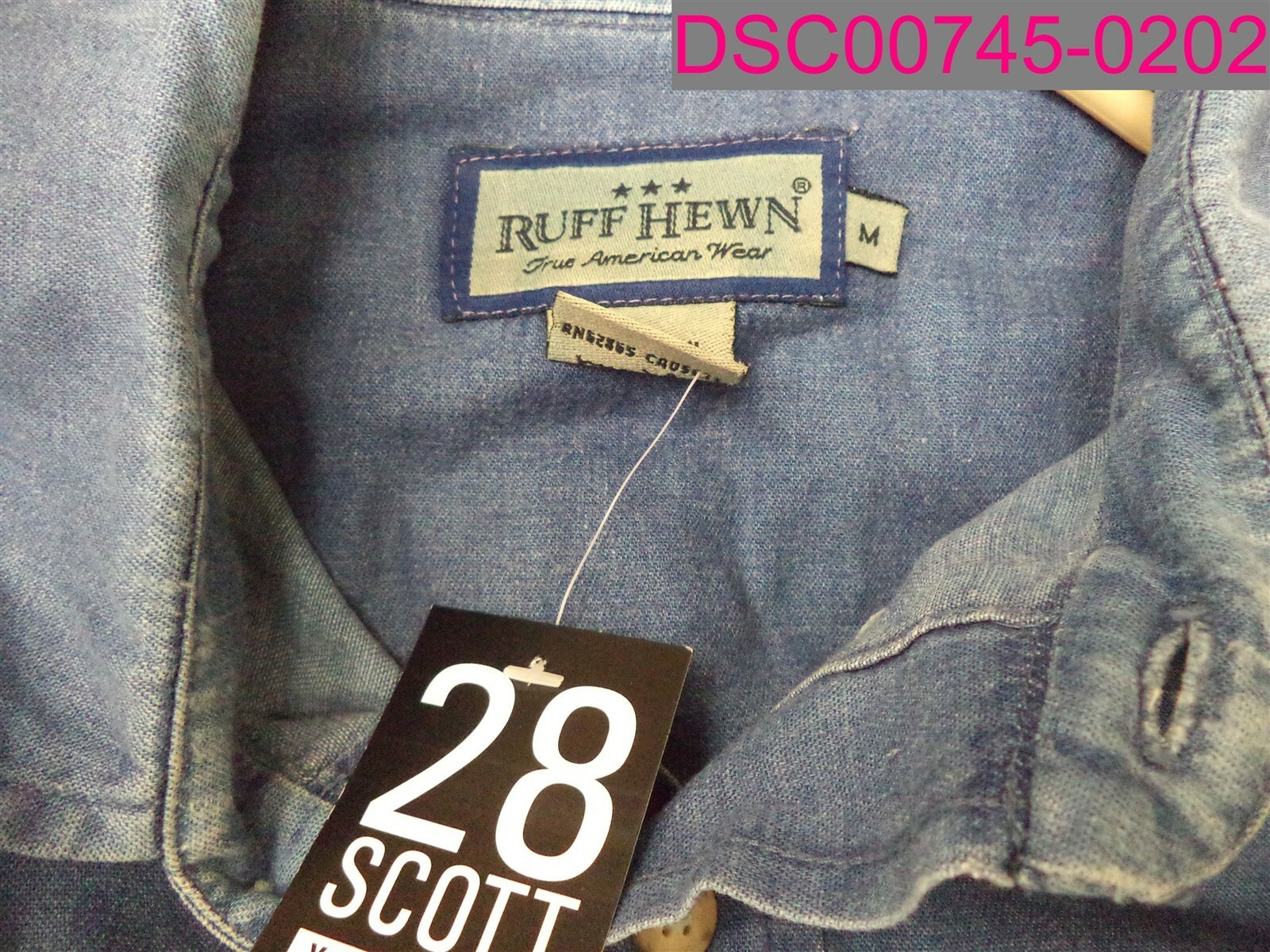 Mens Ruff Hewn Blue Jean Long sleeve 
