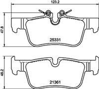 Hella Pagid Bremsbelagsatz Scheibenbremse 8DB 355 021-681 FüR Mini F56 BMW I01