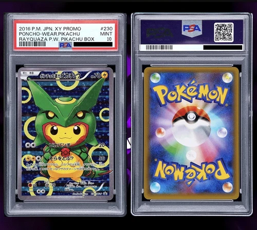 New ListingPokemon Poncho-Wearing Pikachu Rayquaza Japanese Full Art Promo 230/XY-P PSA 10