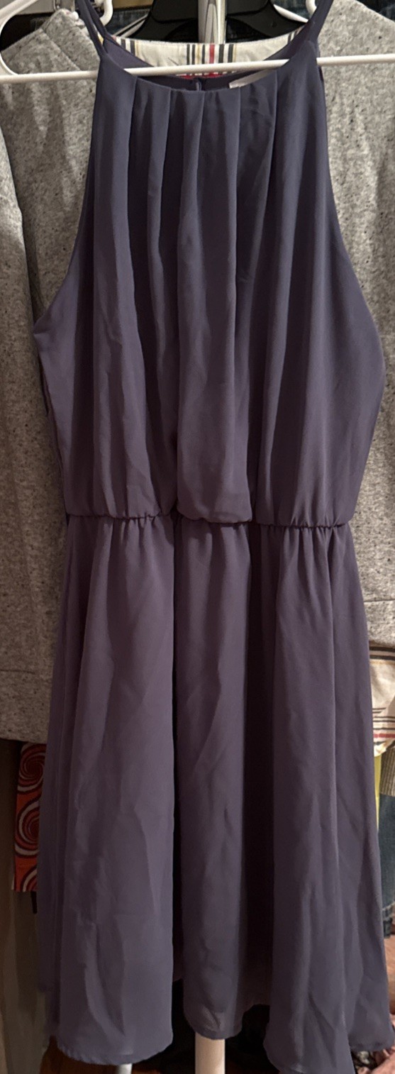 Lush Women's Sleeveless Dress Plum Gray Size Medium-018