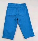 M & S Magic Blue Stretch 3/4 Length Denim Shorts Size 8 W27