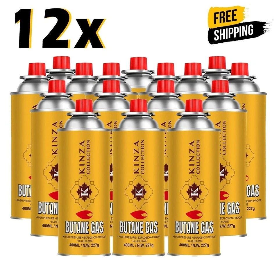 12x Butane Gas Canisters for Portable Stove Heater Cooker Grill Weed Burner BBQ