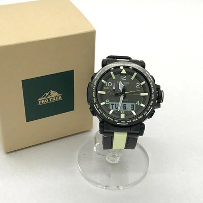 Used CASIO Wristwatch PRO TREK PRG 650YL Men s Black Fashion Accessories B14037