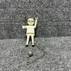 (1974) Geobra Playmobil Vintage Ghost Ball & Chain Mini Figure White Rare Small