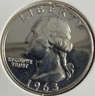 1963 25C (Proof) Washington Quarter. BU. Free Shipping