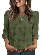 Ladies Tops and Blouses Lightweight Holiday Outfits Spring Fashion 2026 Embro...