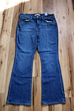 Levi Mid Rise Bootcut Stretch Jeans Women 31x30(33x28.5 Blue Denim Cotton Blend