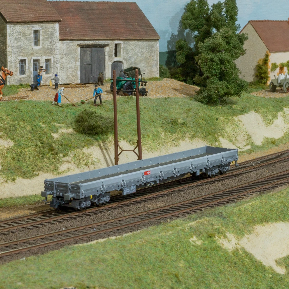ROCO HO 47165 WAGONS PLAT A RANCHERS K50