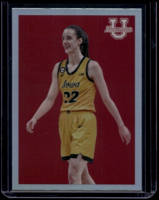 2022-23 Bowman Chrome University Basketball Caitlin Clark #09B-30 2009 Refractor