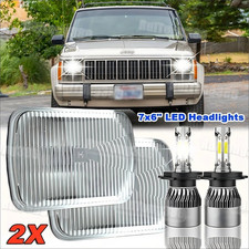 Pair 5x7 7x6 Led Headlights Hilo Sealed Beam For Jeep Cherokee Xj 1984-2001 Pair 5x7 7x6 Led Headlights Hilo Sealed Beam For Jeep Cherokee Xj 1984-2001