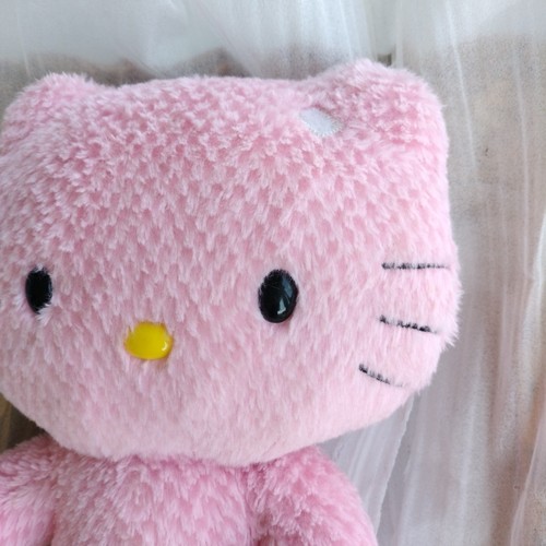 Build A Bear Workshop Sanrio 2011 Hello Kitty Pink Waffle Plush Retired No Bow - Picture 3 of 9