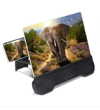 Phone Screen Magnifier 14 Inch Foldable 3D Stand Wireless Speaker Foldable Phone