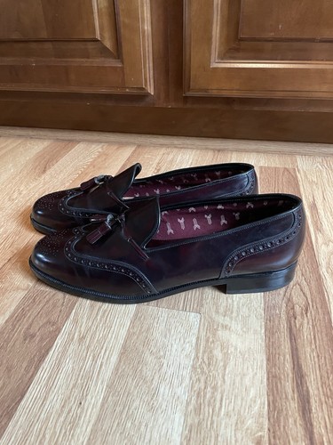 Yanko Burgundy Tassel Loafers, Size 10.5EE! Make An Offer! - Picture 4 of 10