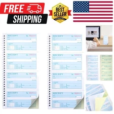 2-Pack 200 Sets Carbonless Receipt Books - Enhanced Tracking & Organization