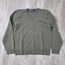 Polo Ralph Lauren Mens Vneck Sweater Lambswool Size Large
