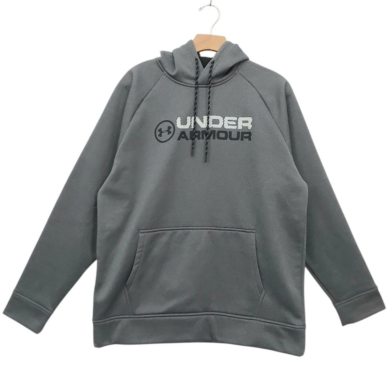 Under Armour Hoodie Mens Medium Gray ColdGear Loose Fleece Cozy Comfy Athletic