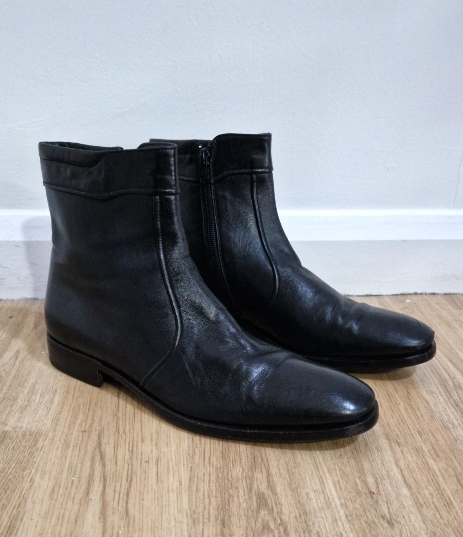 Bottes Enfant Russell & Bromley Cuir Noir – Style Rando Alpine, Pointure 33, Très Bon état