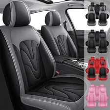 Fit For Nissan Car Seat Covers 5 Seats Pu Leather Front & Rear Cushion Protector