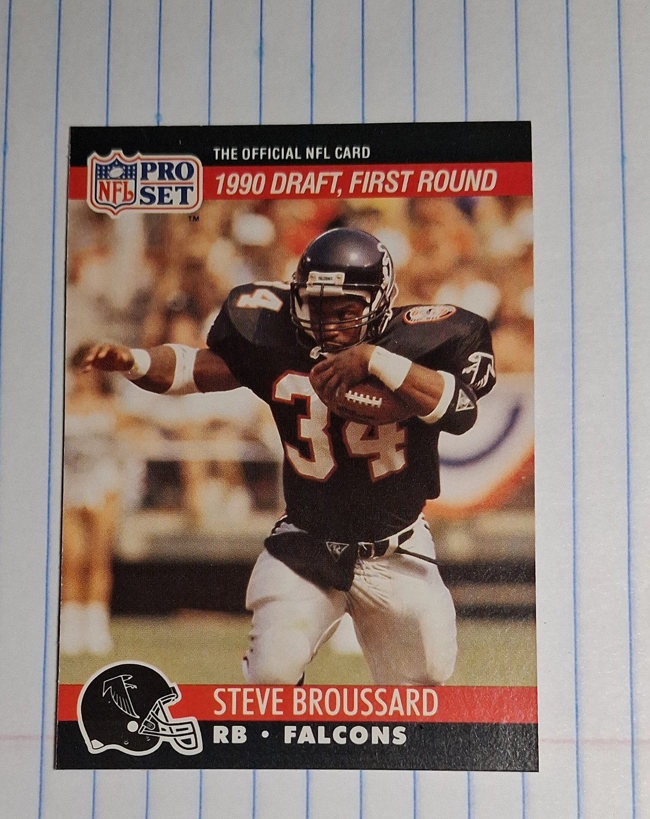 1990 Pro Set - Draft Steve Broussard #688 (RC)