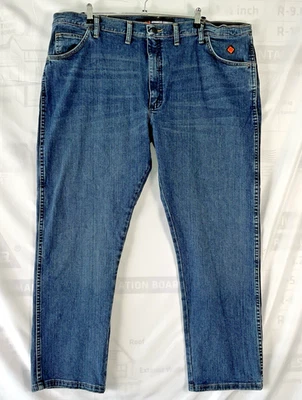 Wrangler FR Jeans Advanced Comfort Flame Resistant CAT2 Work Denim Blue 42x30 - Image 1 of 4