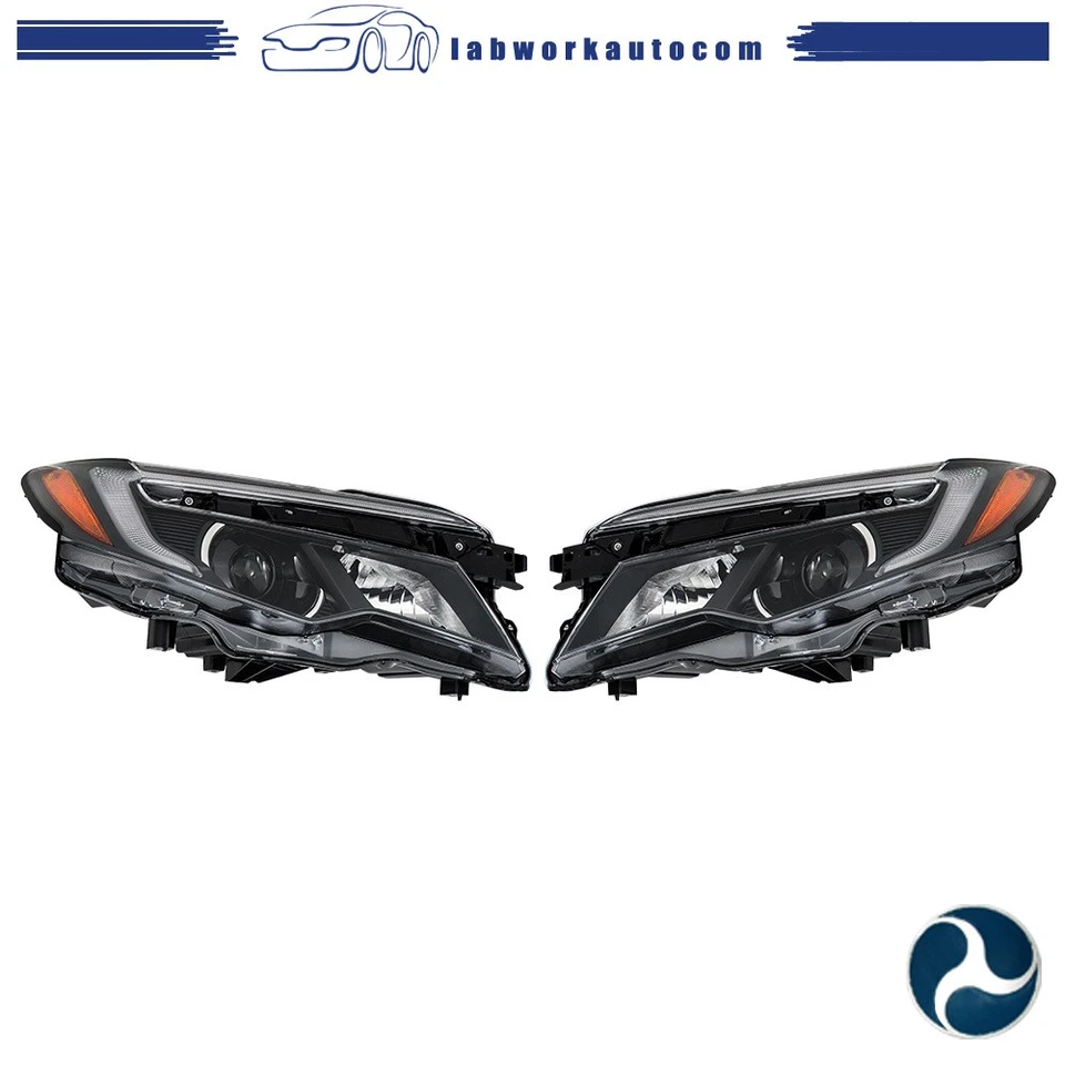 Front Headlight For Pilot 2016-2018 Halogen W/LED DRL Black Housing Left+Right Foto 4 de 4