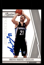 Signed Basketball Card Auto Greivis Vasquez 2010-11 Panini Prestige #178