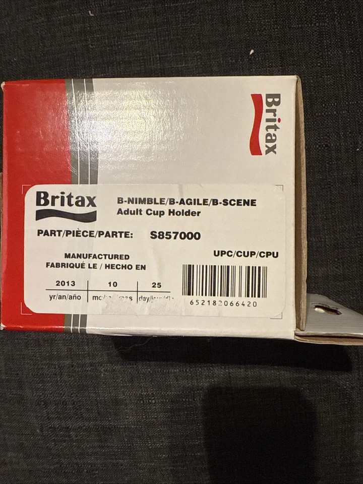Britax ~ Porta-copo adulto ~ Acessório para carrinho ~ S857000 ~ Preto ~ Novo em folha - Imagem 2 de 2