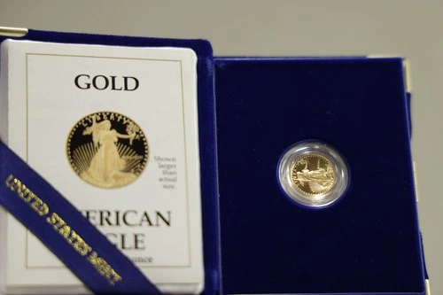 1989 US Proof Gold Eagle 1/0th oz $5 Original Box/COA