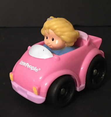 Fisher Price Little People Sarah Lynn Pink Wheelies Vehicle Figurine