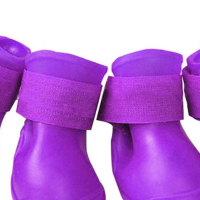 Dog Silicone Boot Waterproof Skidproof Soft Dog Silicone Rainshoes For Dogs