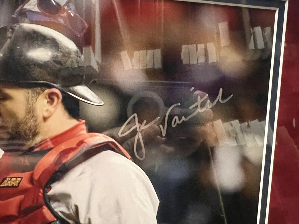 Jason Varitek y Jonathan Papelbon autografiado personalizado enmarcado 16x20 Foto 4 de 4