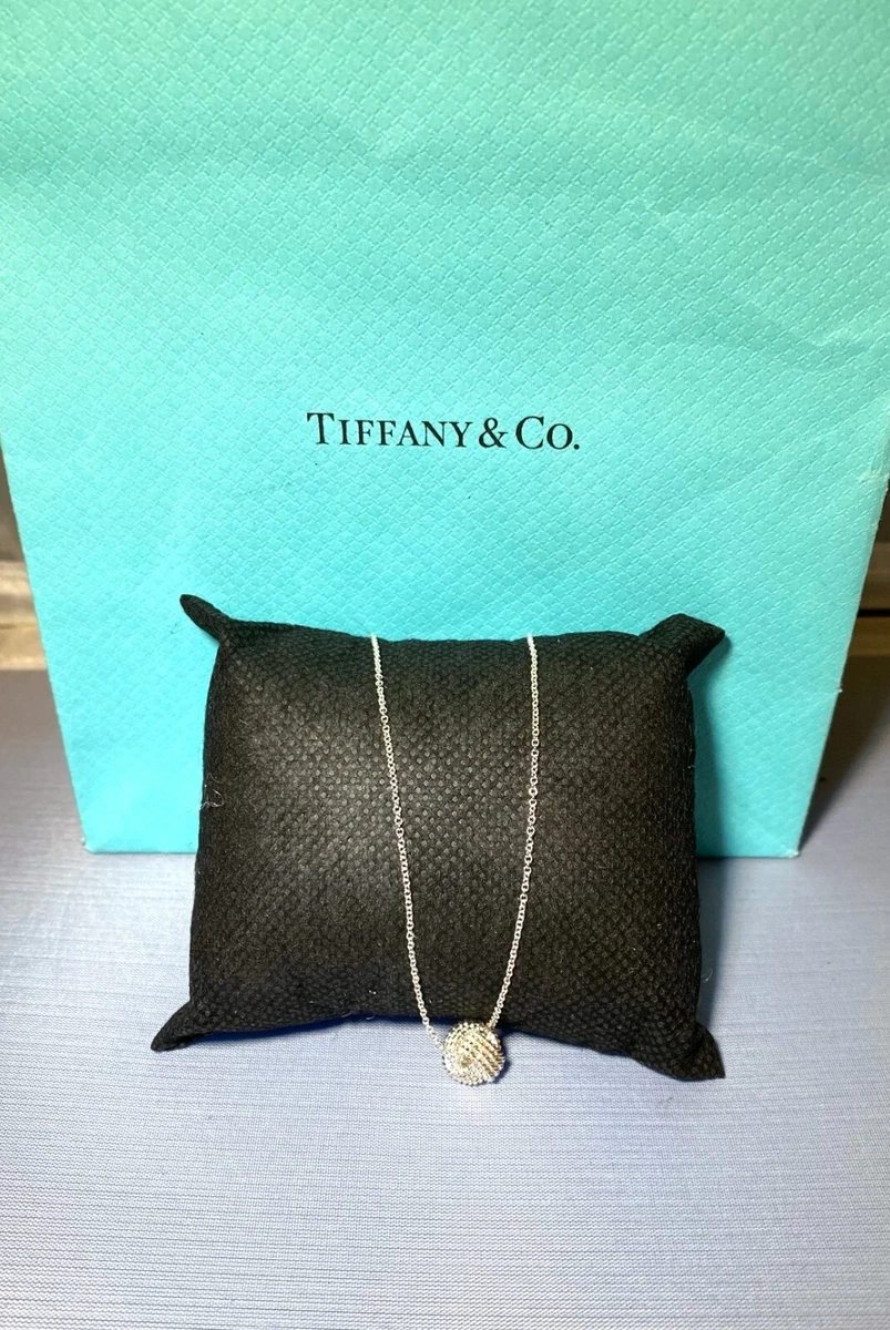 Tiffany Co. Sterling Silver Twist Knot Pendant Necklace eBay