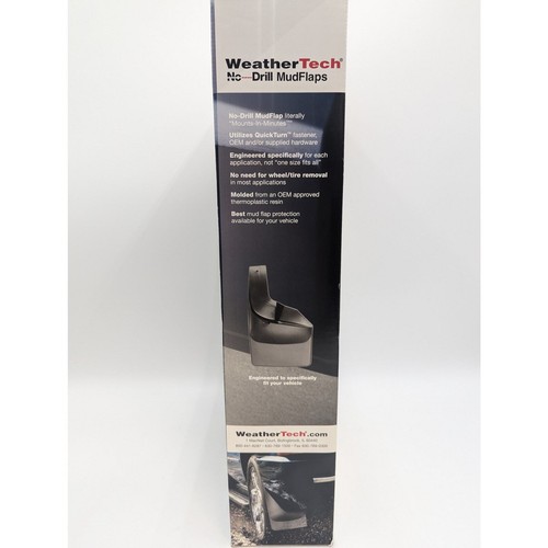 WeatherTech No Drill Front Mud Flaps 2021-23 Dodge Ram Truck 1500 TRX NEW - Picture 2 of 4