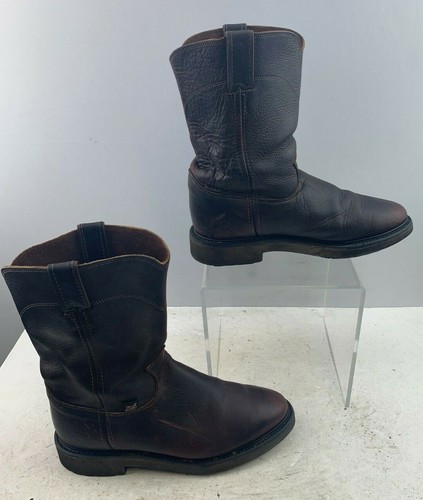 Men's Justin Brown Leather Western Work 
