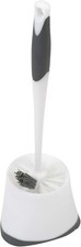 Corner Toilet Bowl Brush with Under Rim Scrubber Tool