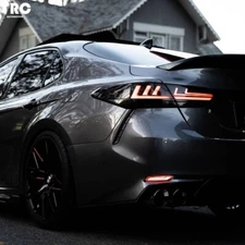 1 Pair Full Smoked LED Tail Lights for 2018-2024 Toyota Camry Tail Light Kits