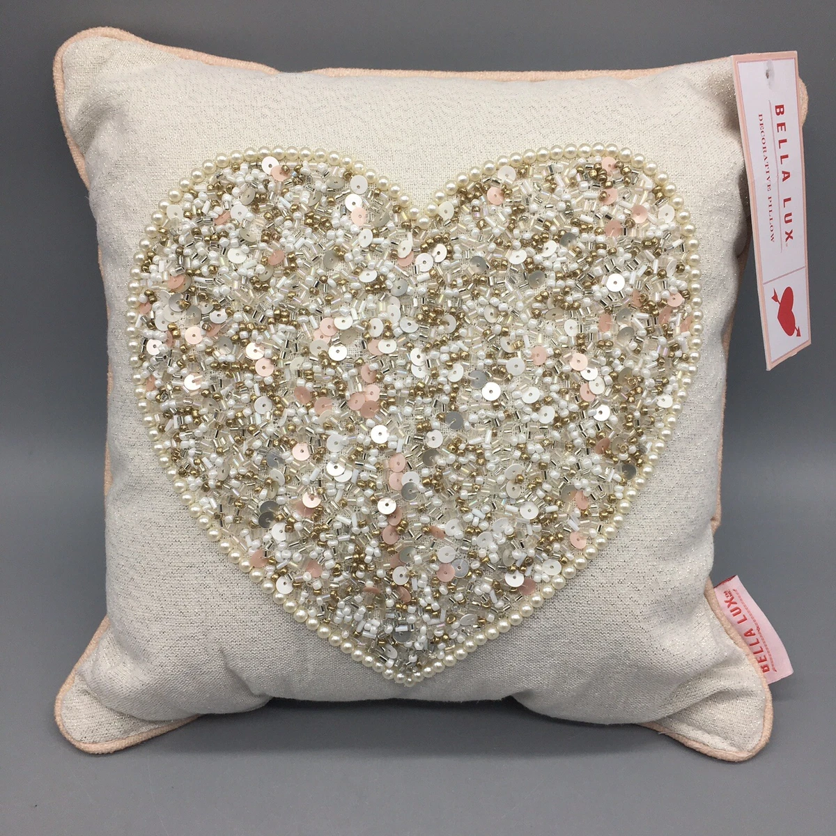  Madison Avenue Pillow, Glass Rhinestones in Dazzling X Pattern,  Statement Home Décor Accessory, Red, 16x16, Sold Individually : Home &  Kitchen