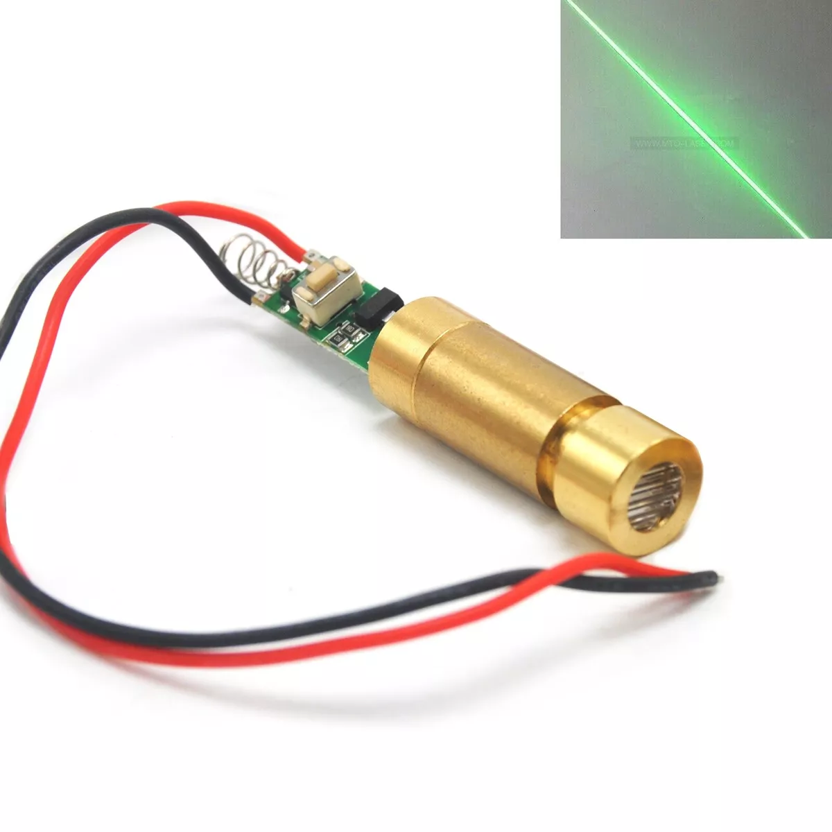 532nm 50mW Line Laser Diode Module Green Light 5V Driver Brass Locator