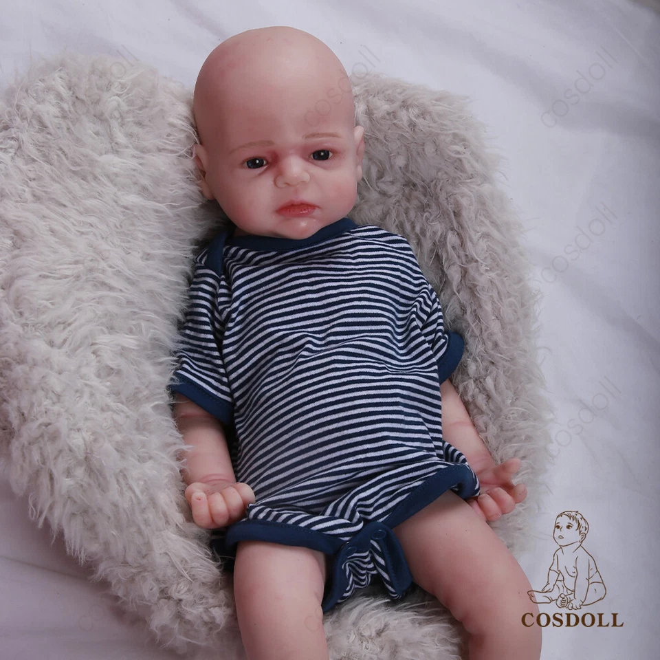 COSDOLL 22" silicona platino Reborn baby doll pintado lifelike dolls para regalo - Immagine 2 di 4