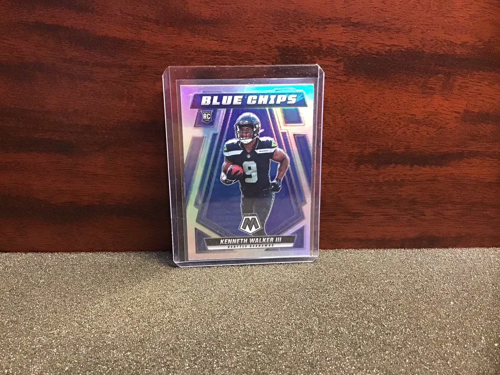 2022 Mosaic Kenneth Walker III Rookie RC Blue Chips Silver Prizm Seahawks