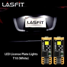 Lasfit 194 168 2828 T10 LED License Plate Light Bulbs 6000K Cool White Canbus 2x