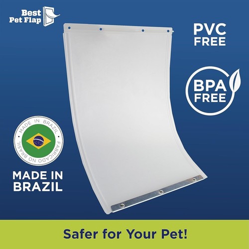 XL Clear Frosted Replacement Dog Door Flap for Ideal Pet Products 10.5" x 15" - Picture 5 of 12