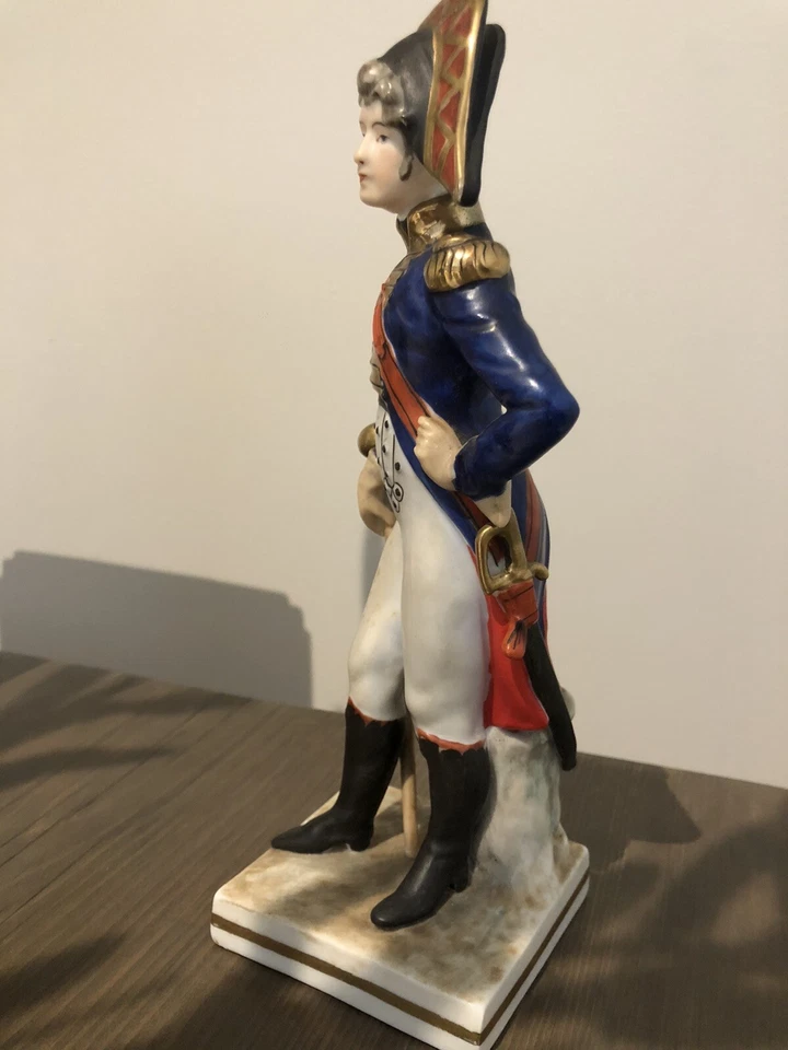 Antiguo ~ Voight Brother's Seatendorf Franz Tambour 1806 Porcelana Soldado 9 T Foto 3 de 4