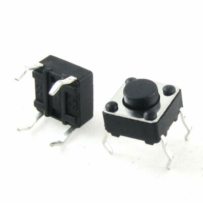 50PCS 6x6x5mm DIP Through-Hole 4pin Tactile Push Button Switch Momentary