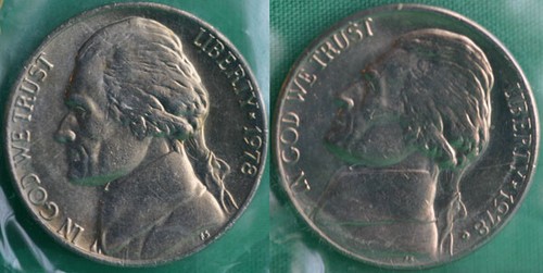 Juego de monedas de cinco centavos 1978 P and D Jefferson Nickels UNC violonchelos Estados Unidos como nuevas - Imagen 4 de 4