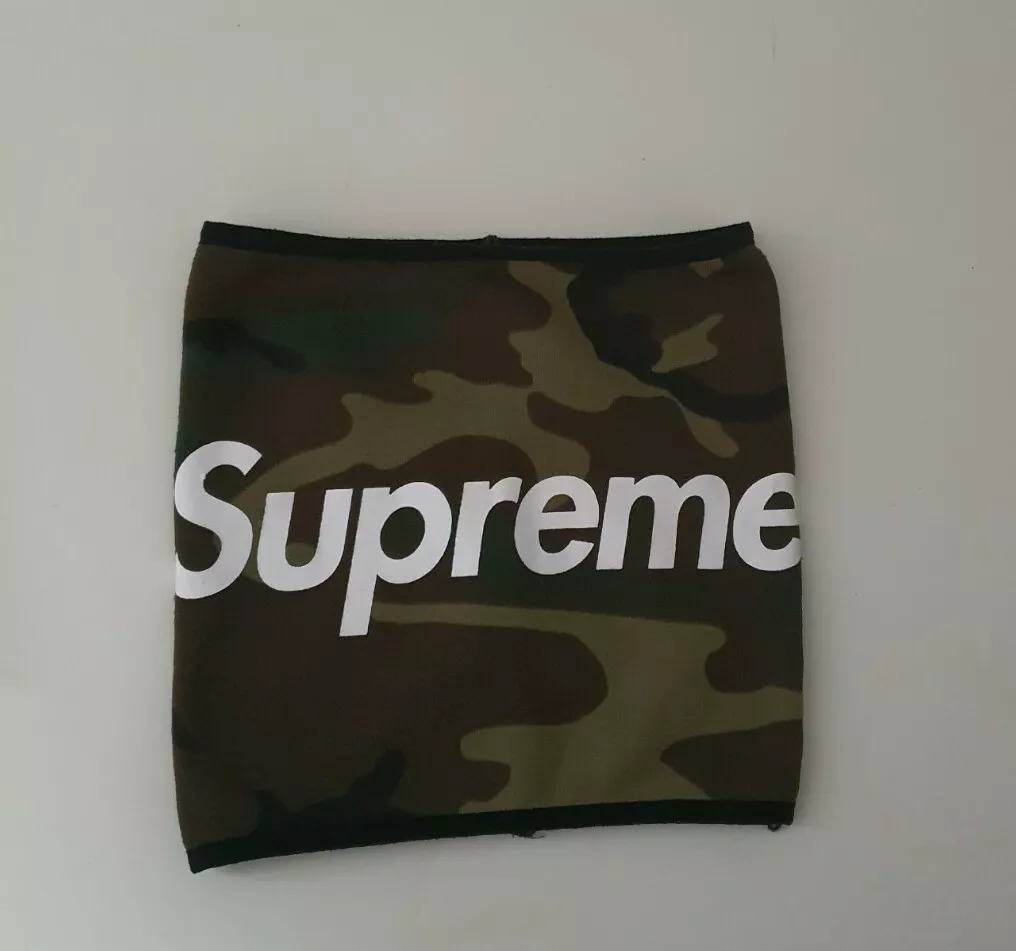 Rare chauffe cou FW15 Supreme polaire cou guêtre camouflage bois