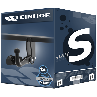 STEINHOF Anhängerkupplung AHK Starr - Für Chrysler PT Cruiser 2000-2010 Mit 13-poligem Elektrosatz