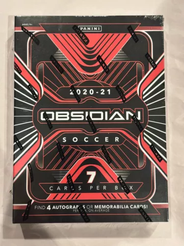 2020-21 Panini Obsidian Soccer SINGLE 7 CARD HOBBY BOX from Sealed Case!