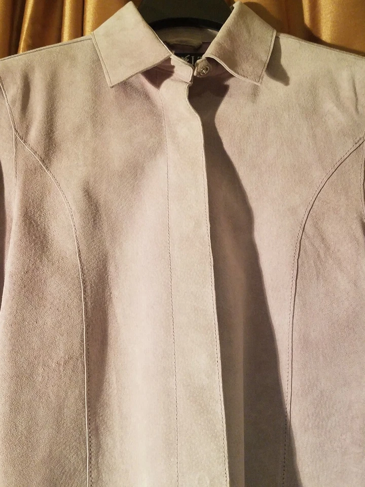 Chaqueta de cuero Mixit gris púrpura claro (talla 4) Foto 3 de 4