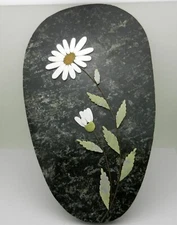 Vintage 10" x 6" Russian Serpentine Stone Wall Decor Souvenir "Nature"  Wall Art